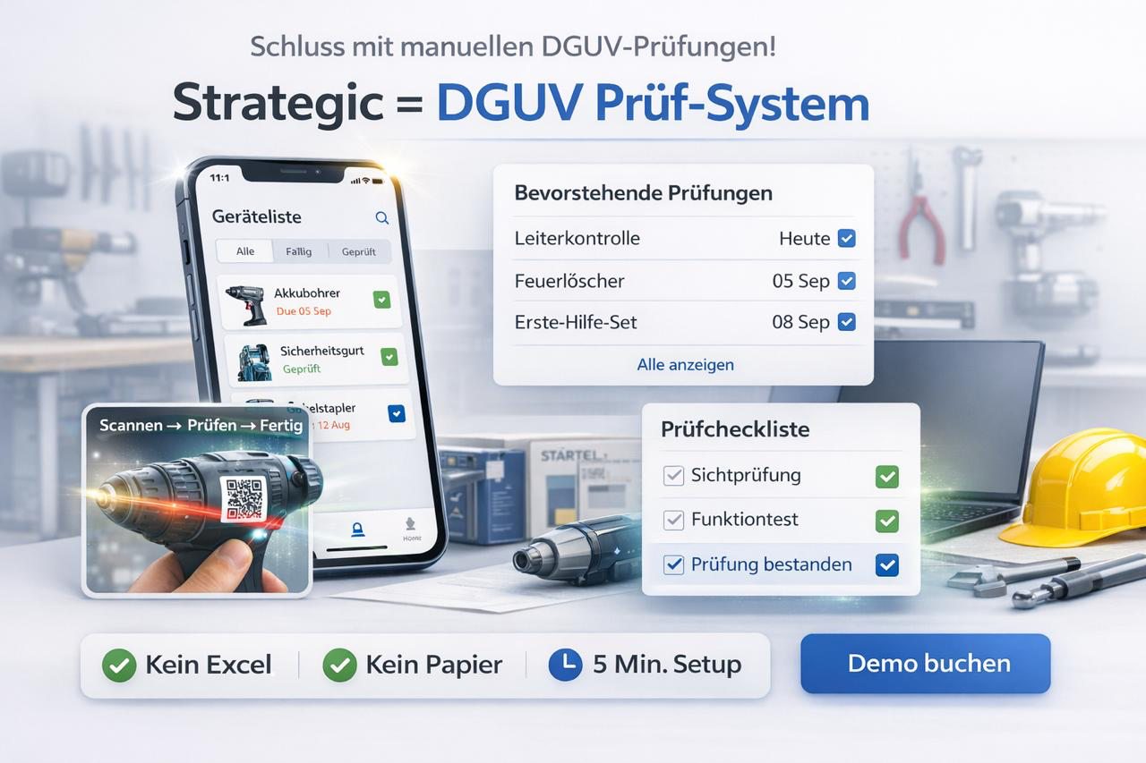 Darstellung des digitalen topopilot DGUV Prüf-Systems